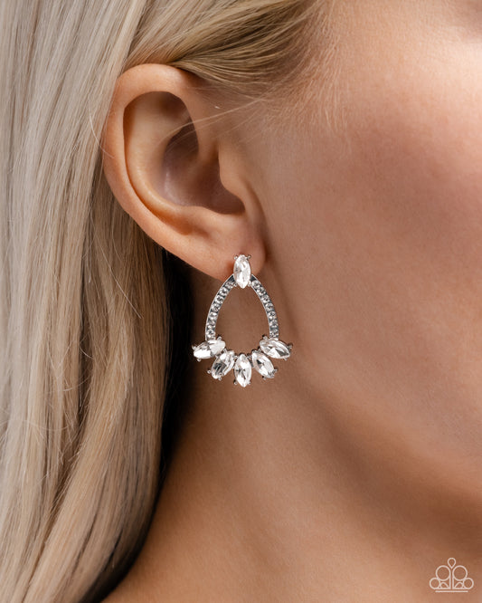 Experience Elegance - white - Paparazzi earrings