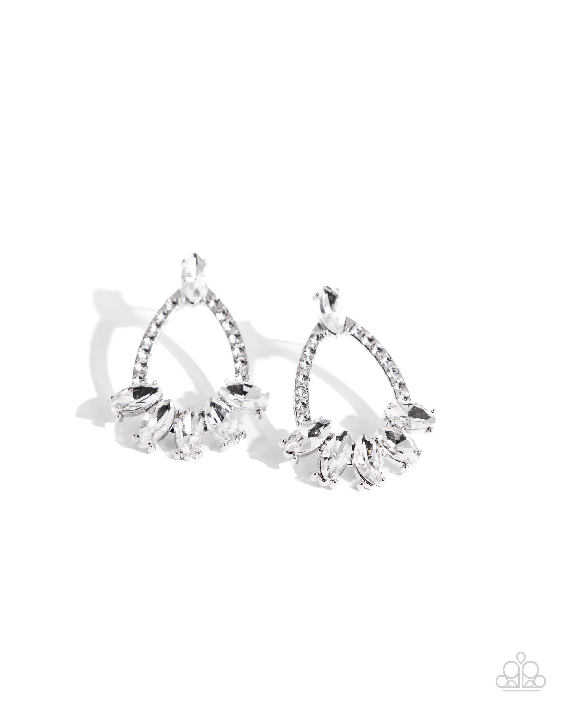 Experience Elegance - white - Paparazzi earrings