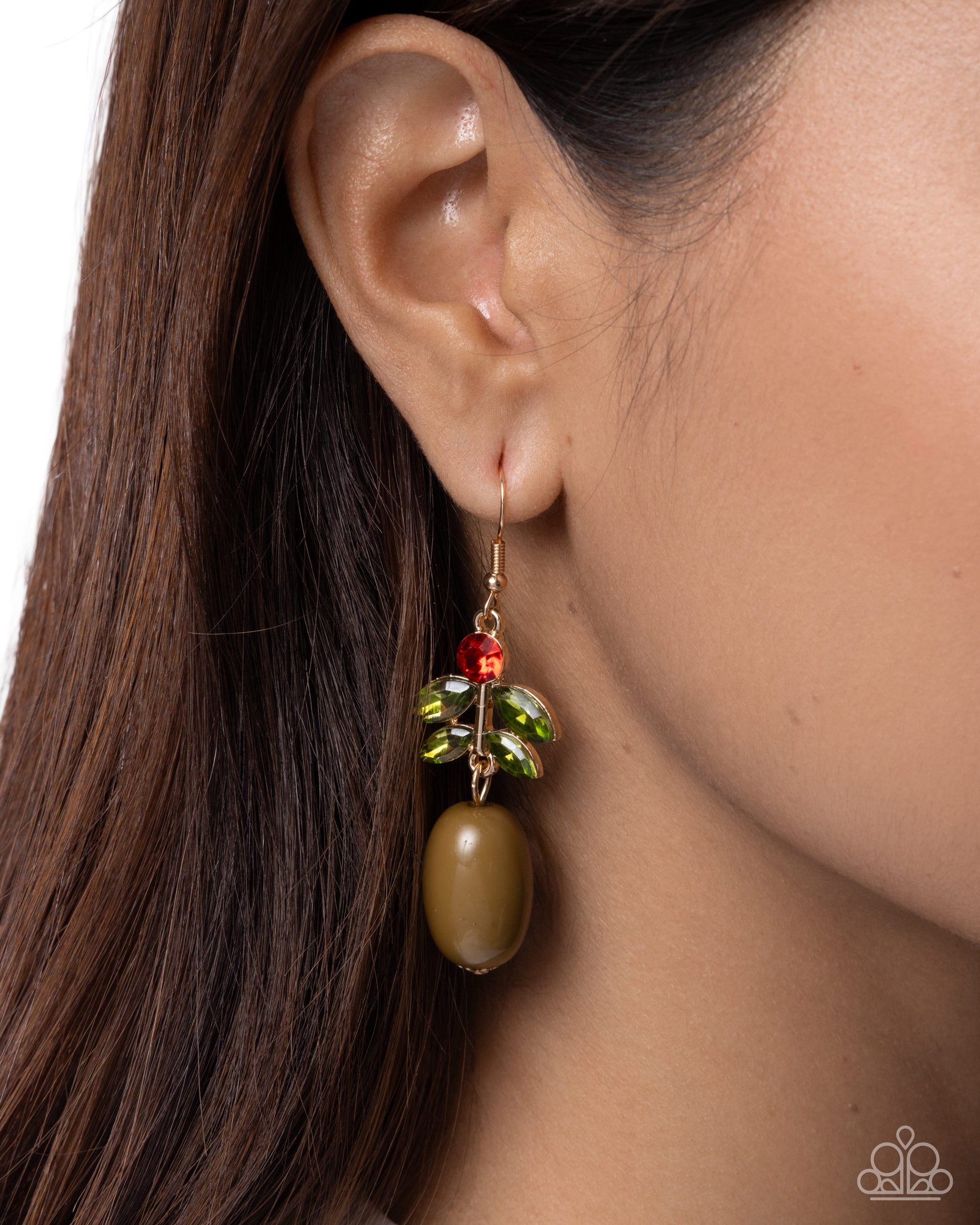 Extending the Olive Branch - green - Paparazzi earrings