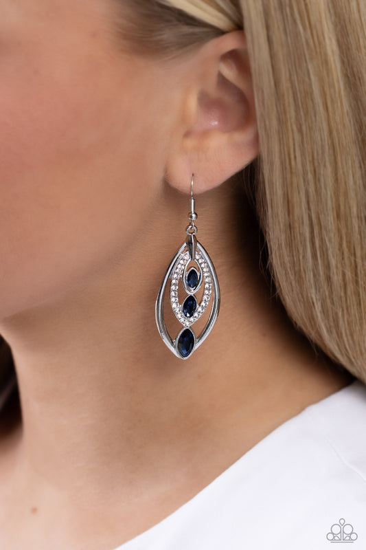 Extra Exuberant - blue - Paparazzi earrings