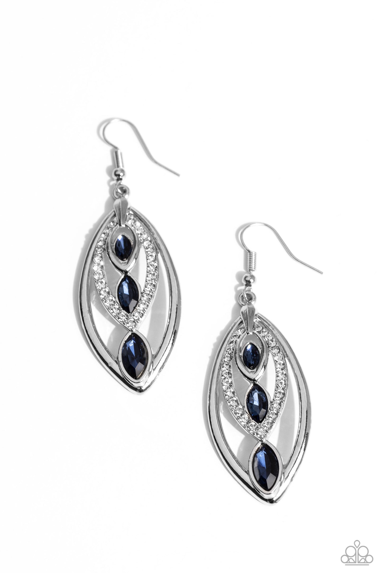 Extra Exuberant - blue - Paparazzi earrings