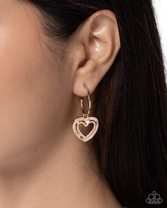 Extraordinary Eternity - gold - Paparazzi earrings