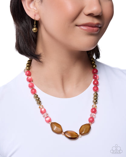 Extroverted Ease - brass - Paparazzi necklace