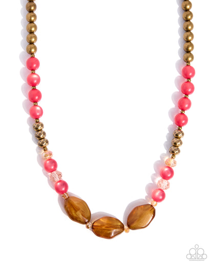 Extroverted Ease - brass - Paparazzi necklace