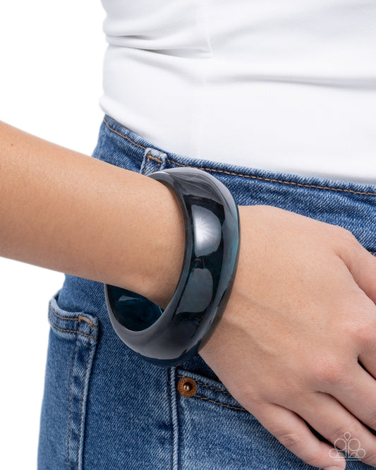 Eye-Catching Evening - blue - Paparazzi bracelet