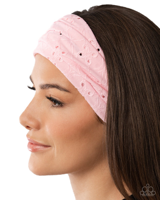 Eyelet Elegance - pink - Paparazzi headband