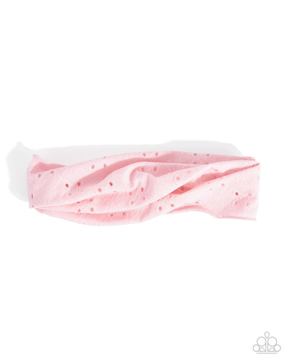 Eyelet Elegance - pink - Paparazzi headband