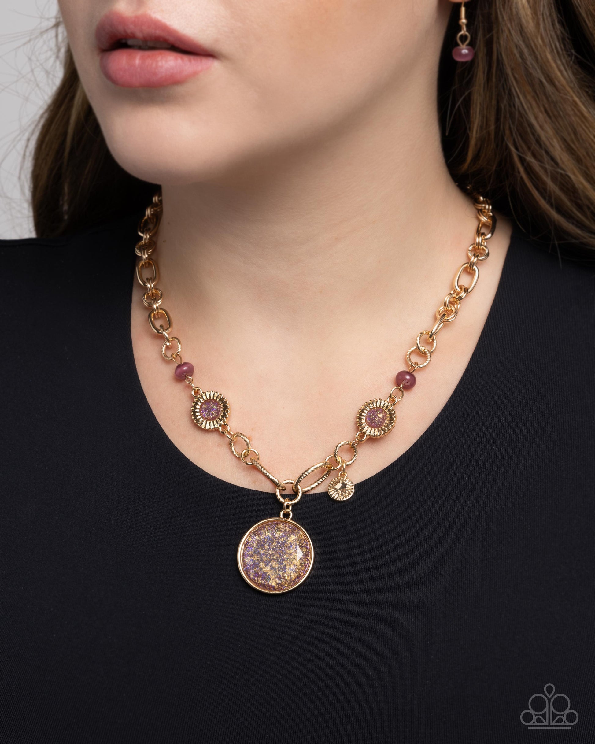 FLECKS Big Thing - purple - Paparazzi necklace