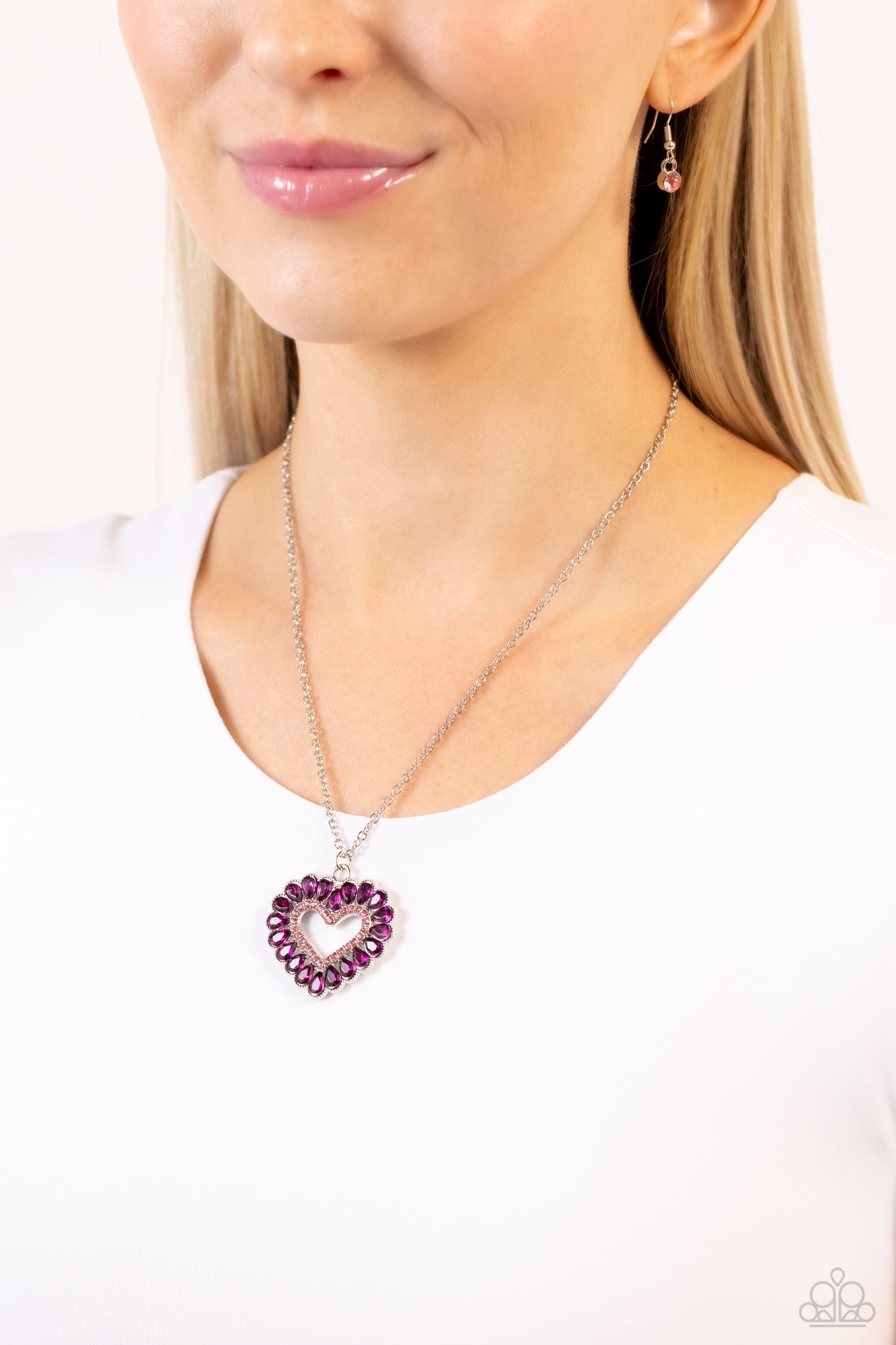 FLIRT No More - pink - Paparazzi necklace
