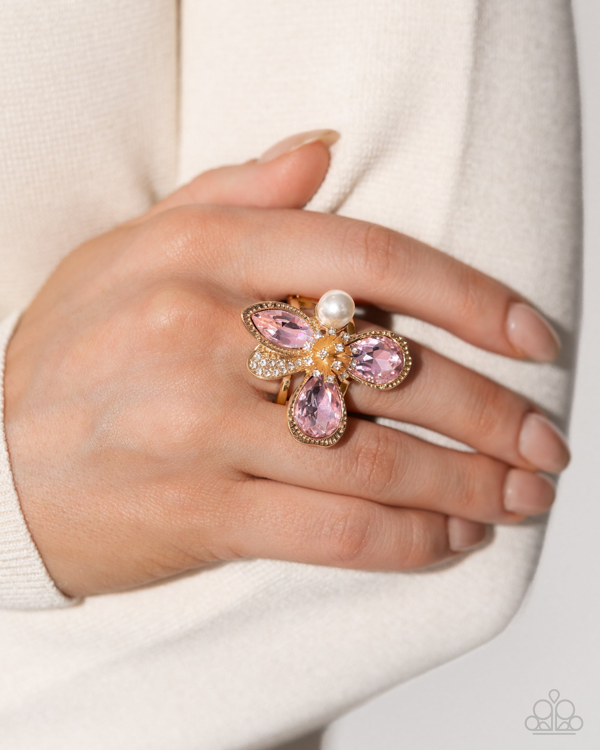 FLORAL Excellence - pink - Paparazzi ring