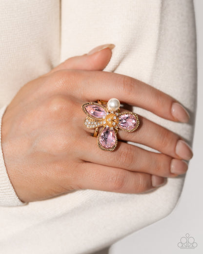 FLORAL Excellence - pink - Paparazzi ring