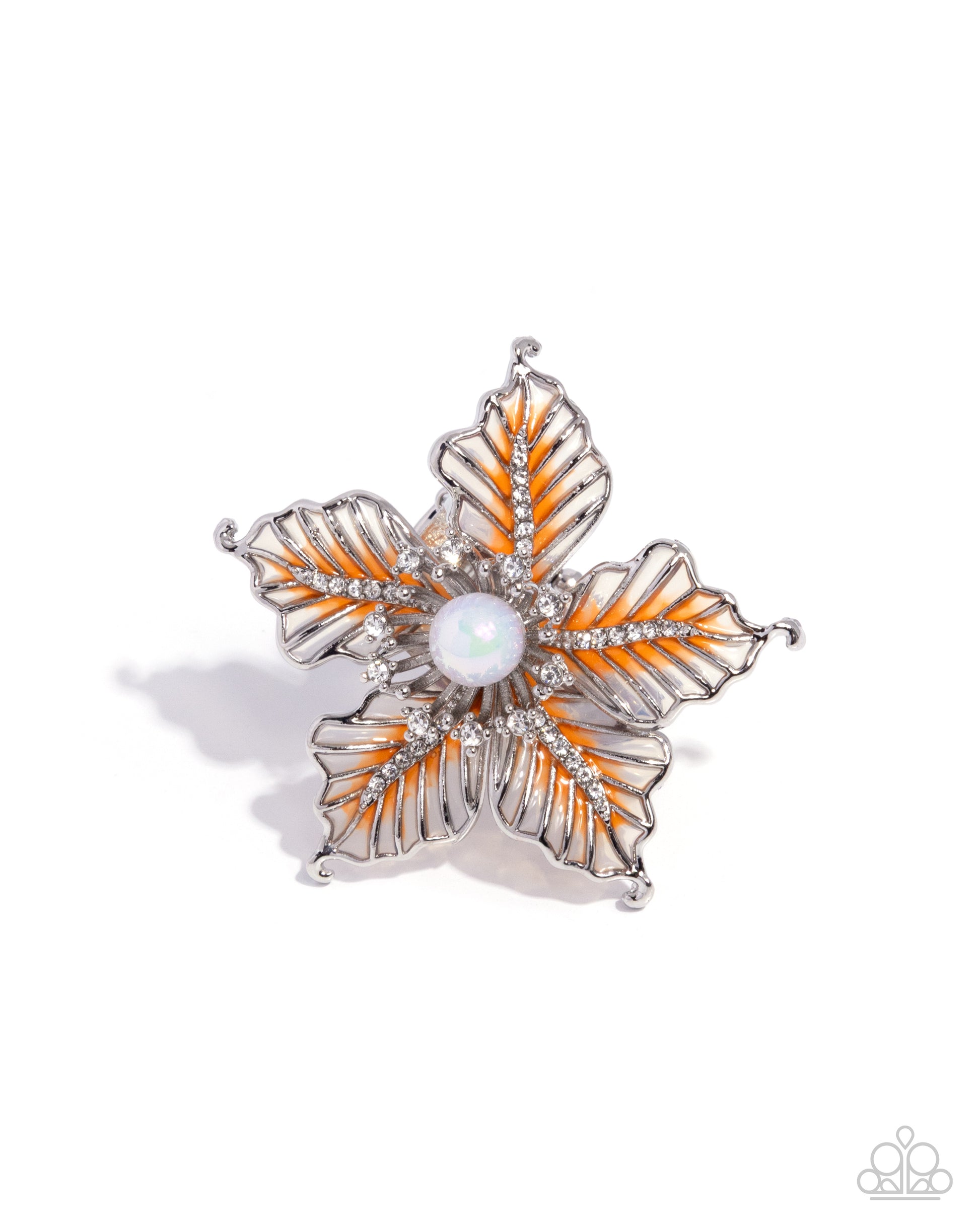 FLORAL Family - orange - Paparazzi ring