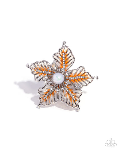FLORAL Family - orange - Paparazzi ring