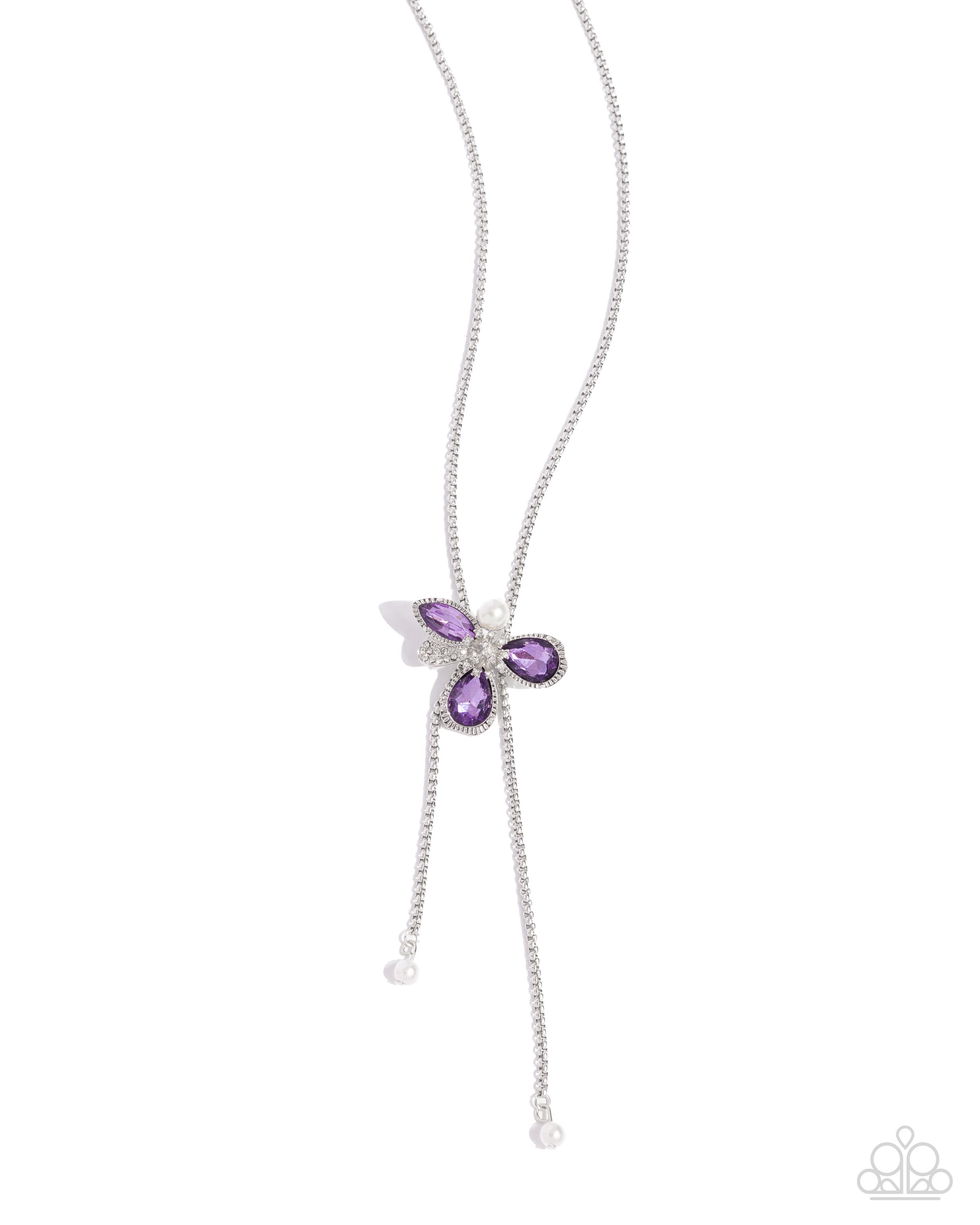FLORAL Values - purple - Paparazzi necklace