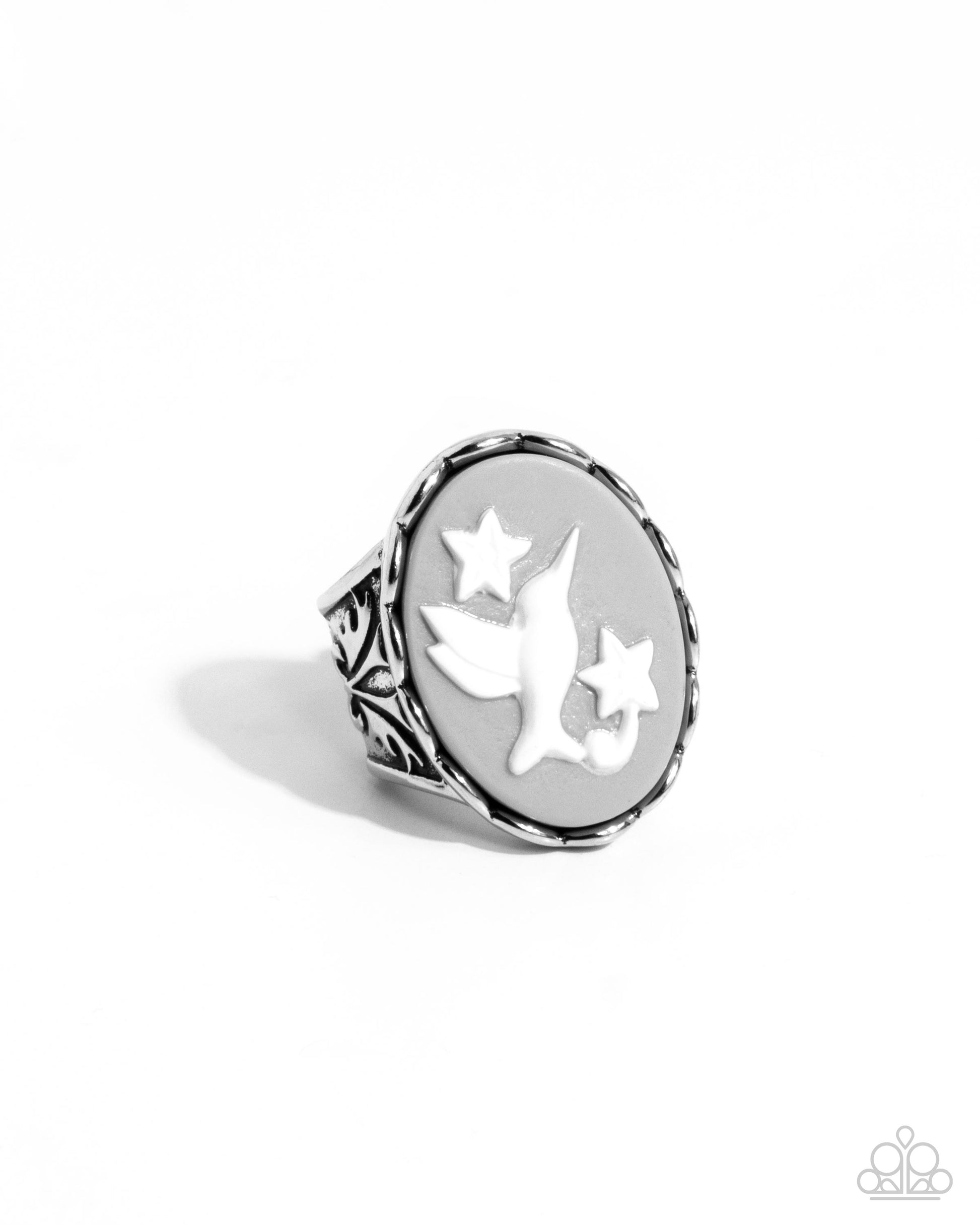 FOWL Language - silver - Paparazzi ring