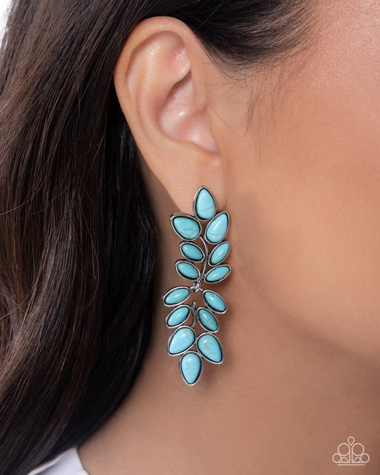 FROND Line - blue - Paparazzi earrings