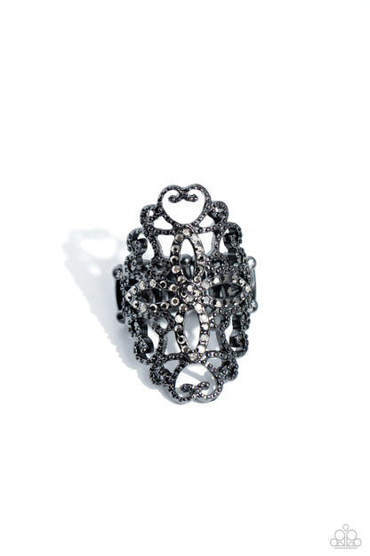 Fabulous Filigree - black - Paparazzi ring