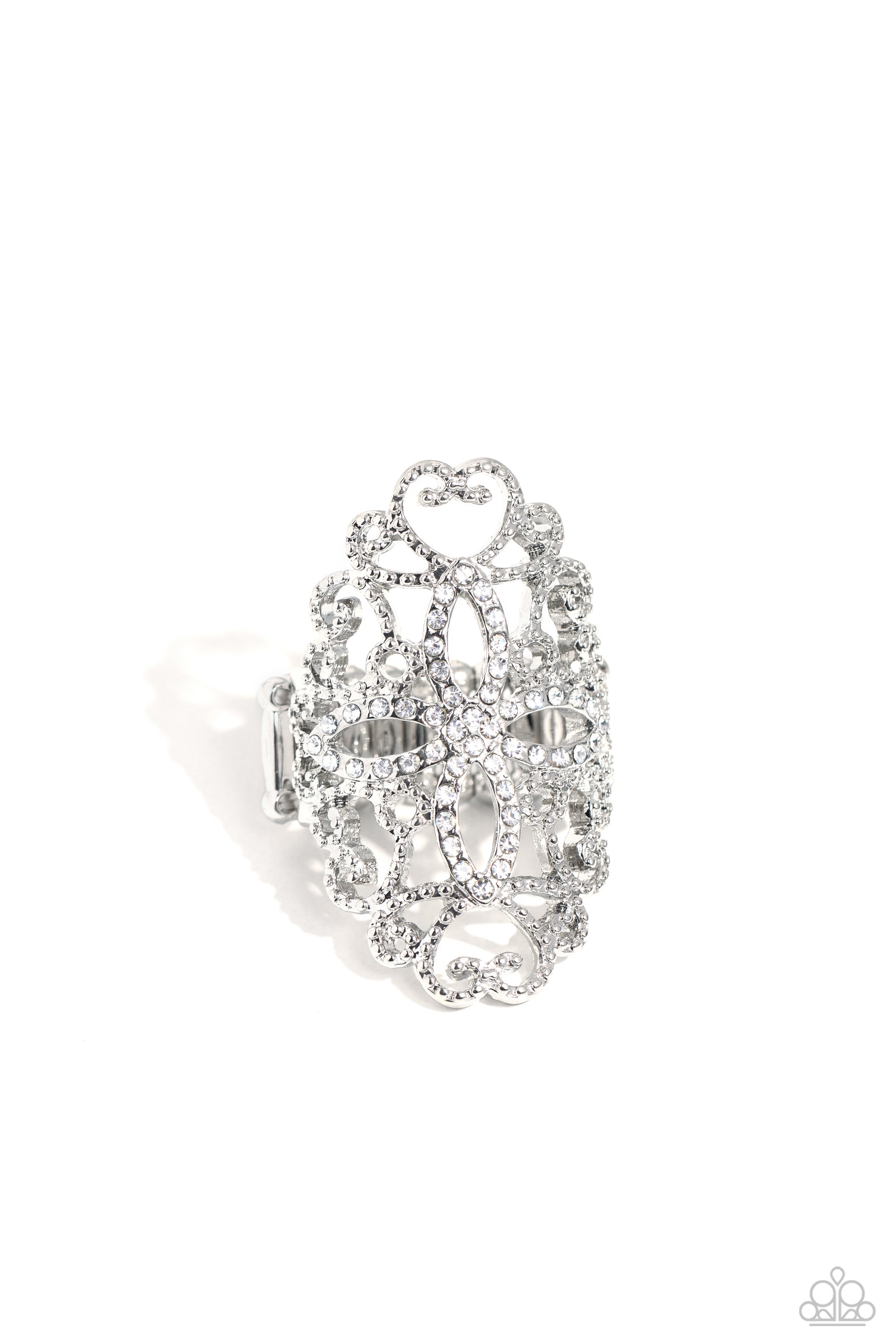 Fabulous Filigree - white - Paparazzi ring