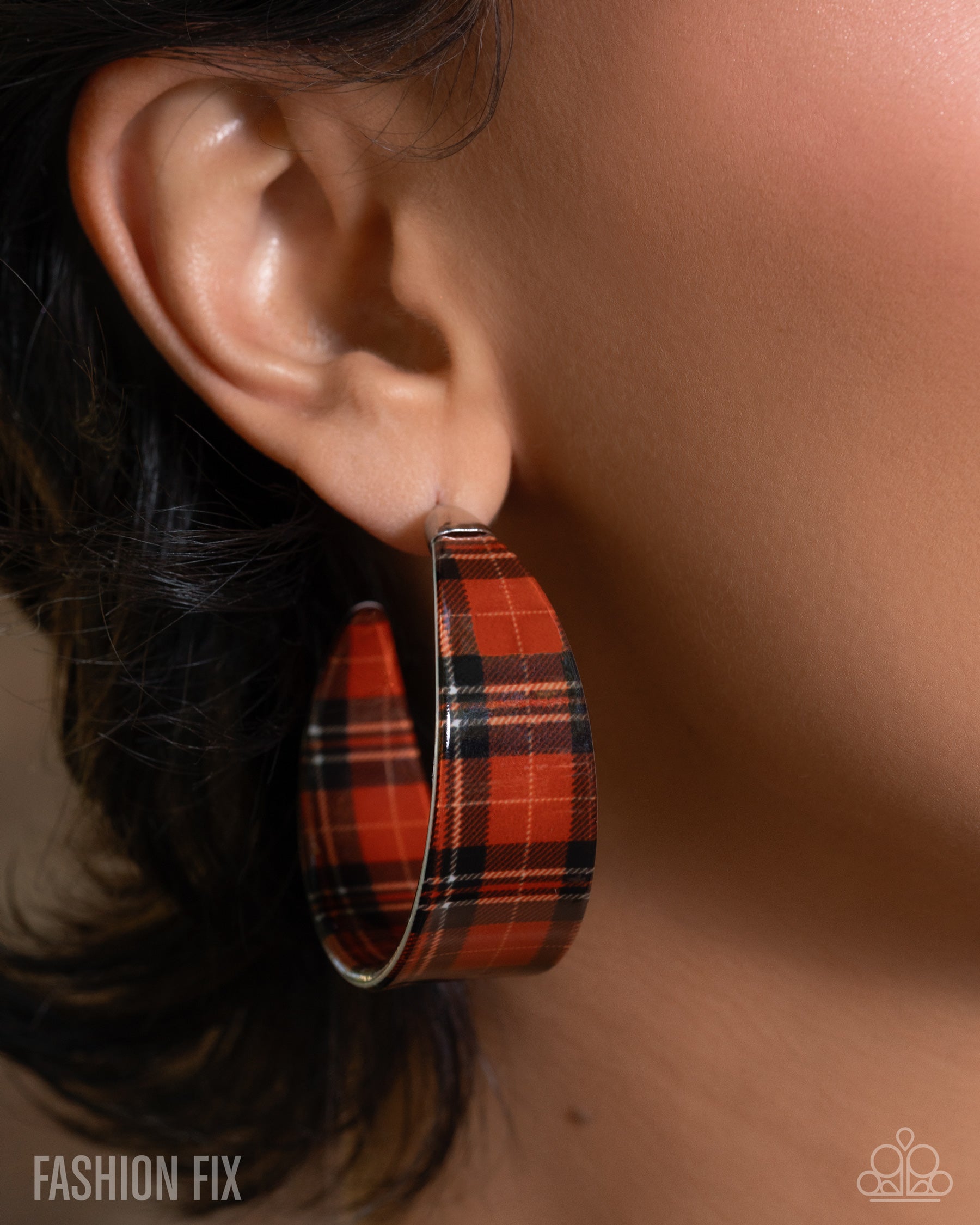 Fabulous Flannel - brown - Paparazzi earrings