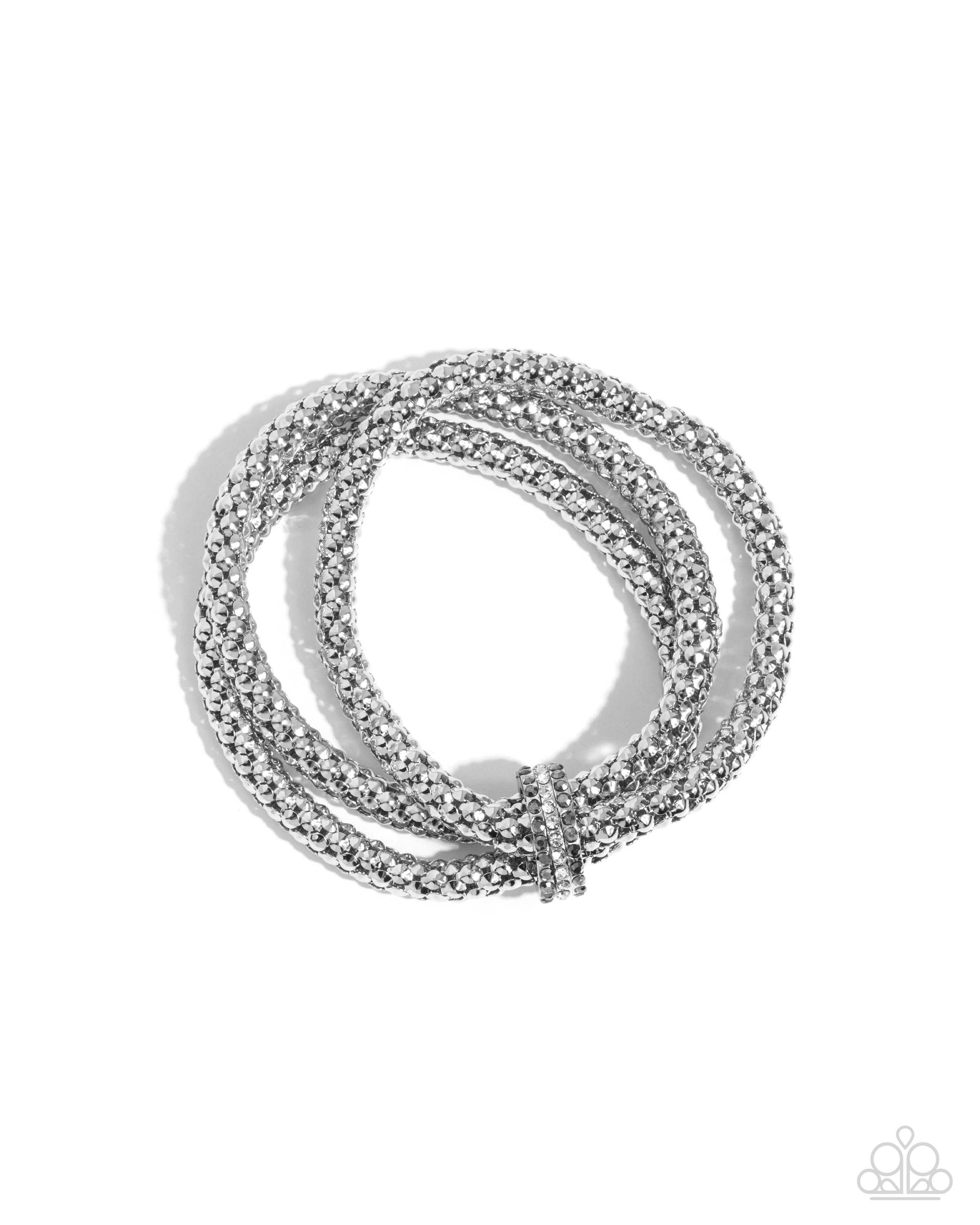 Faceted Facade - silver - Paparazzi bracelet