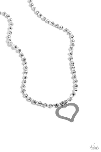 Faceted Factor - silver - Paparazzi necklace