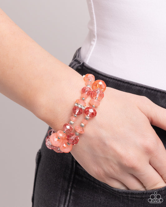 Faceted Fairy Tale - orange - Paparazzi bracelet