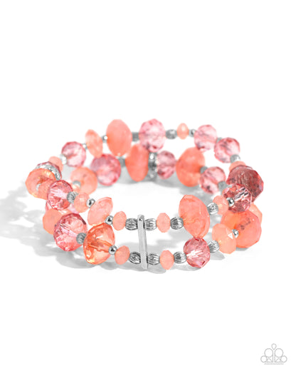 Faceted Fairy Tale - orange - Paparazzi bracelet