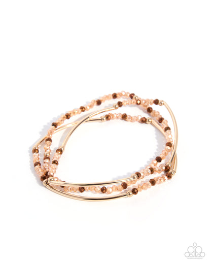 Faceted Fame - brown - Paparazzi bracelet