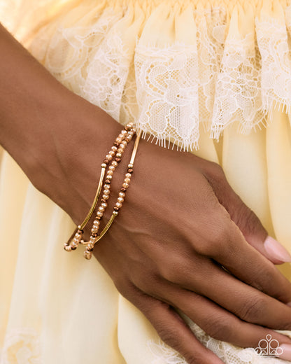 Faceted Fame - brown - Paparazzi bracelet