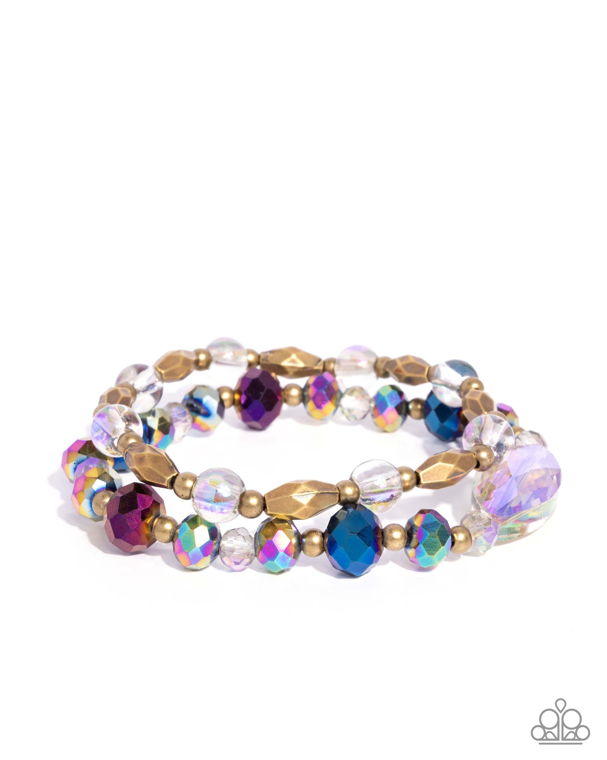 Faceted Fervor - brass - Paparazzi bracelet