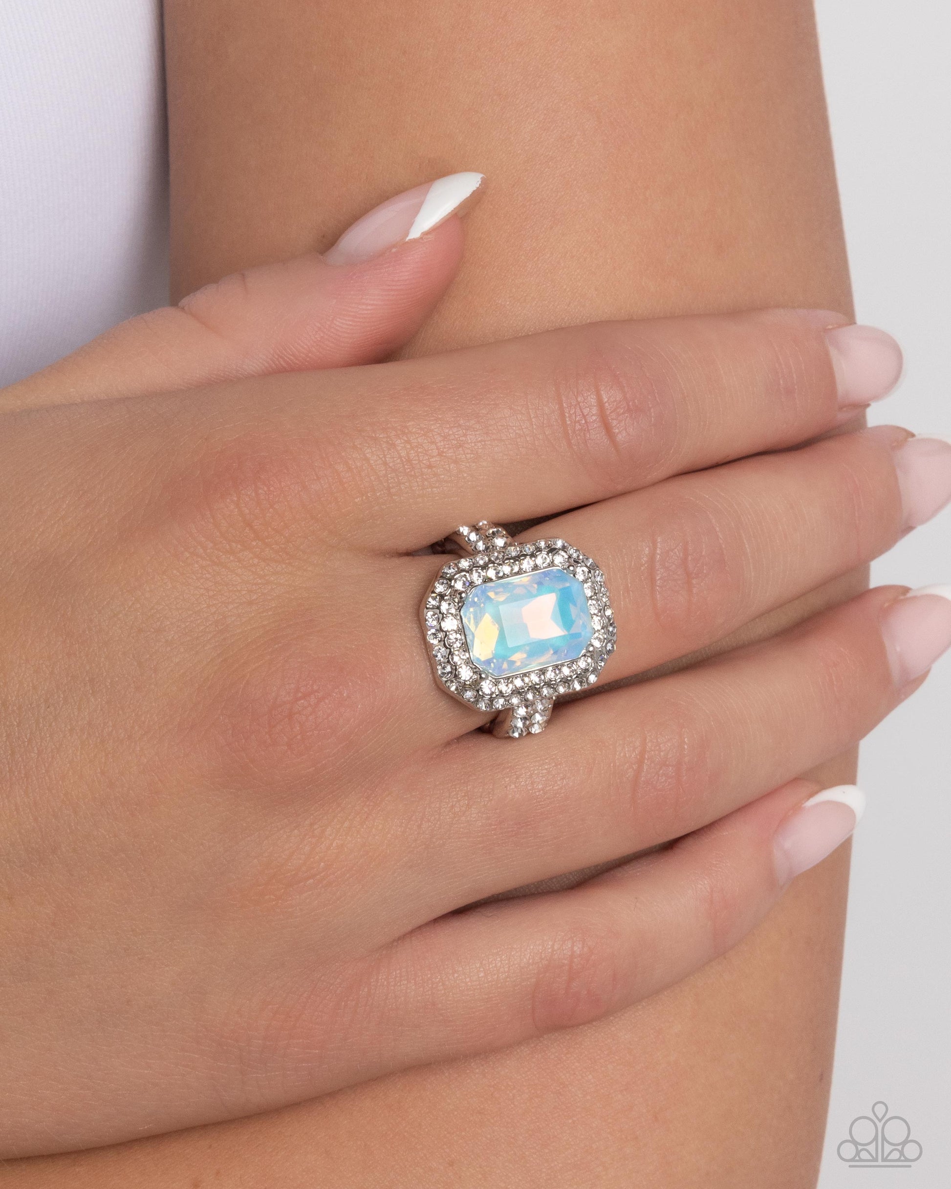 Faceted Fidelity - blue - Paparazzi ring