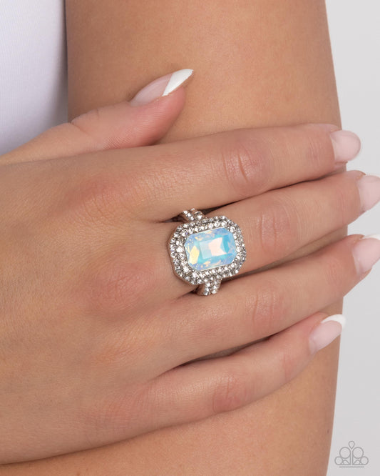Faceted Fidelity - blue - Paparazzi ring