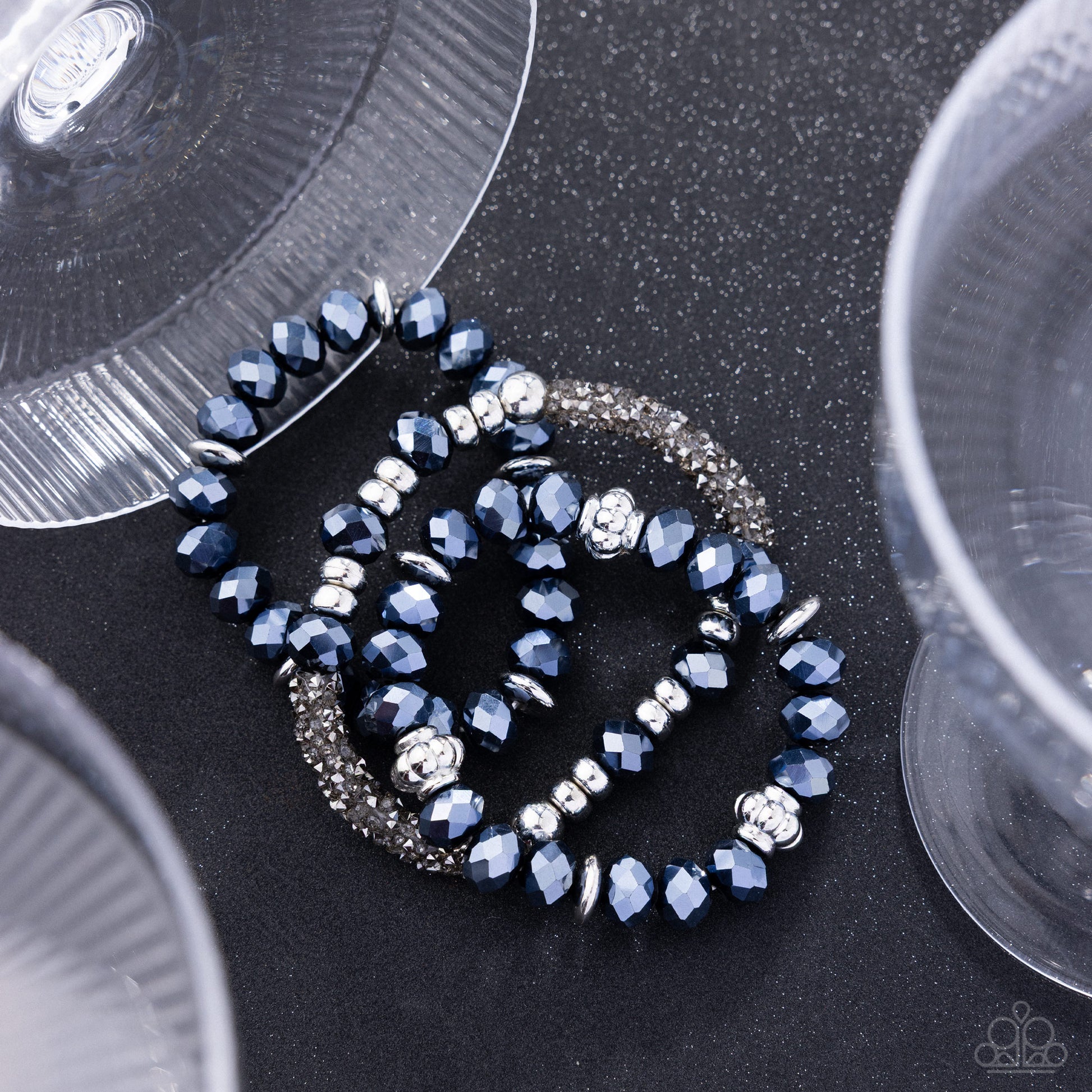 Faceted Fusion - blue - Paparazzi bracelet