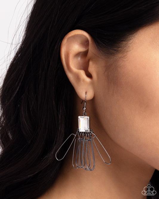 Factory Flair - black - Paparazzi earrings