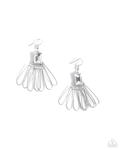 Factory Flair - white - Paparazzi earrings