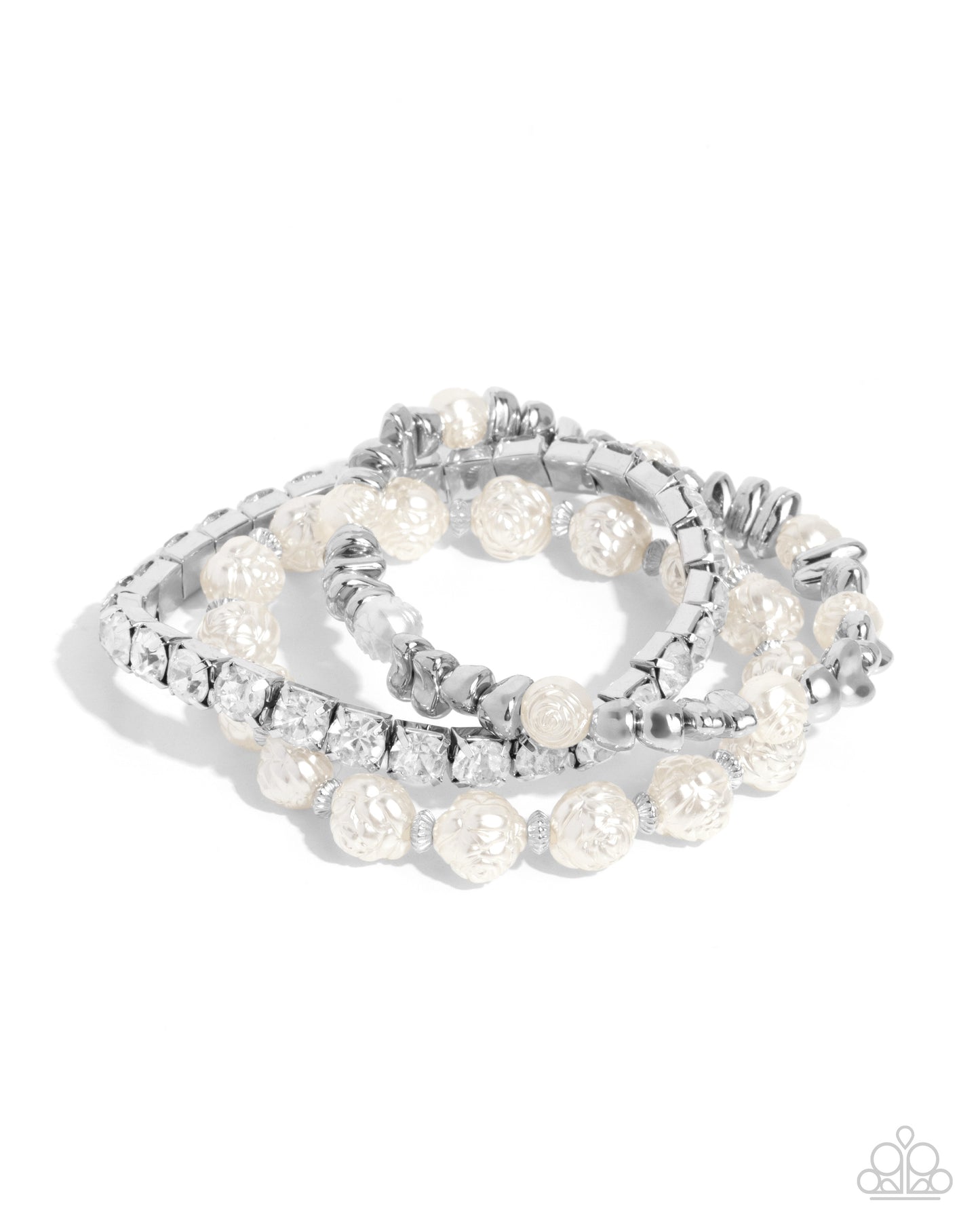 Fair Florals - white - Paparazzi bracelet