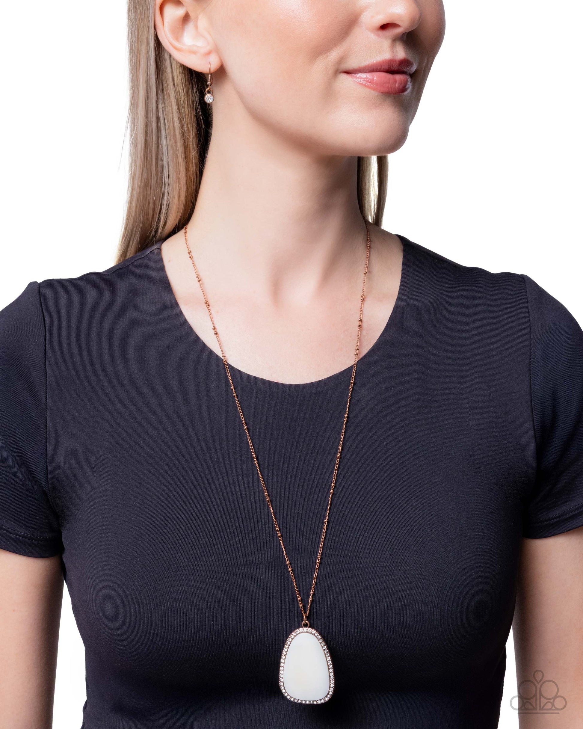 Fair Fringe - copper - Paparazzi necklace