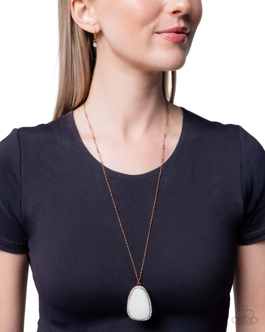 Fair Fringe - copper - Paparazzi necklace