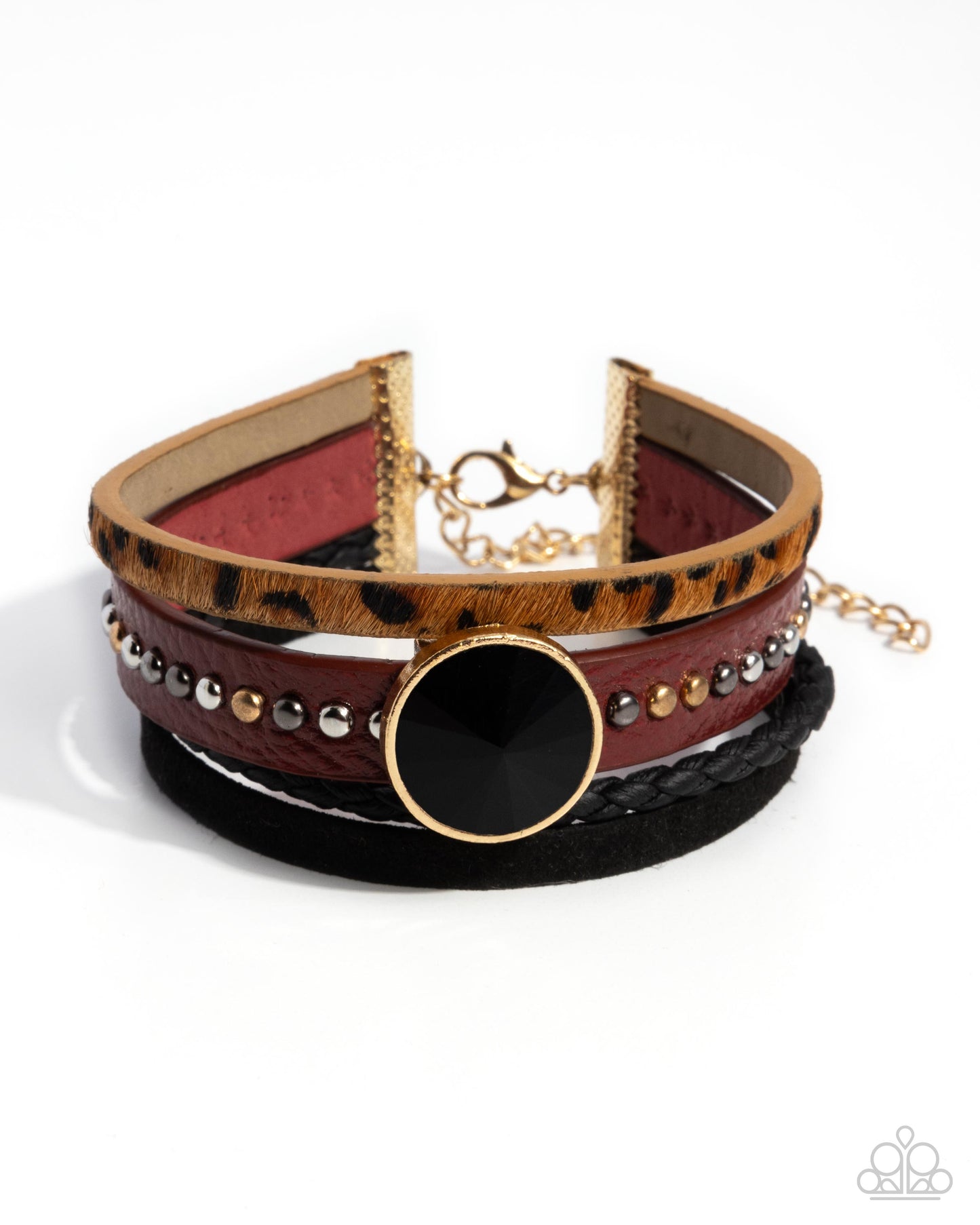 Fair LEATHER - red - Paparazzi bracelet