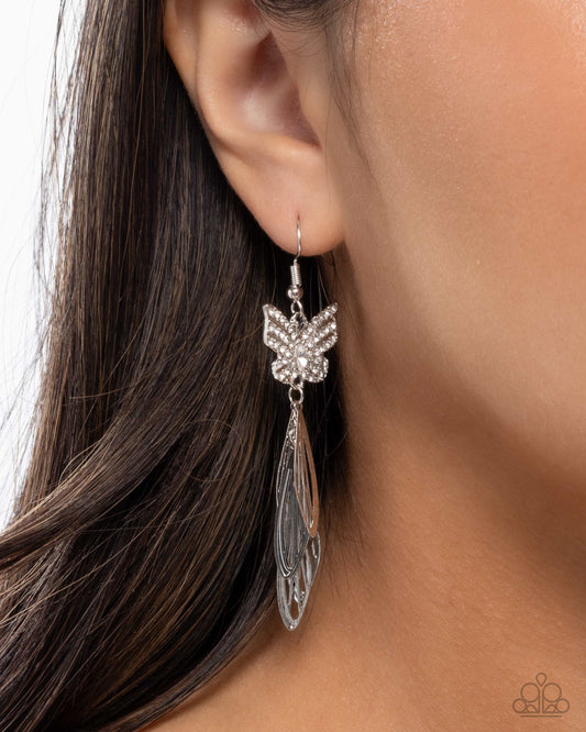 Fairy Dust - white - Paparazzi earrings