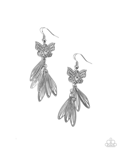 Fairy Dust - white - Paparazzi earrings