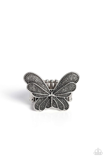 Fairy Wings - silver - Paparazzi ring