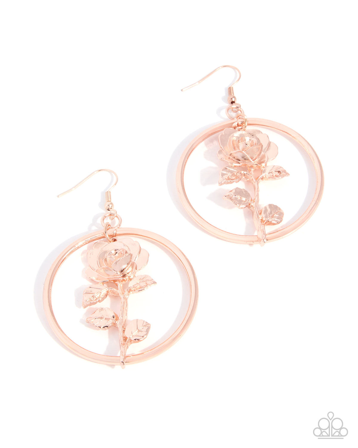 Fairytale Fate - rose gold - Paparazzi earrings