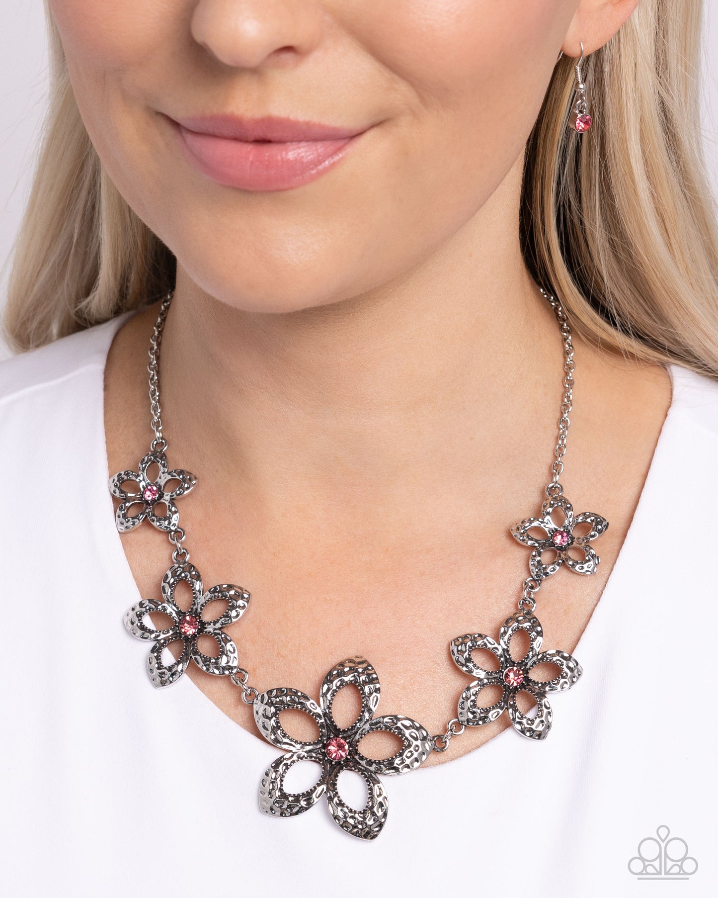 Faithful Florals - pink - Paparazzi necklace