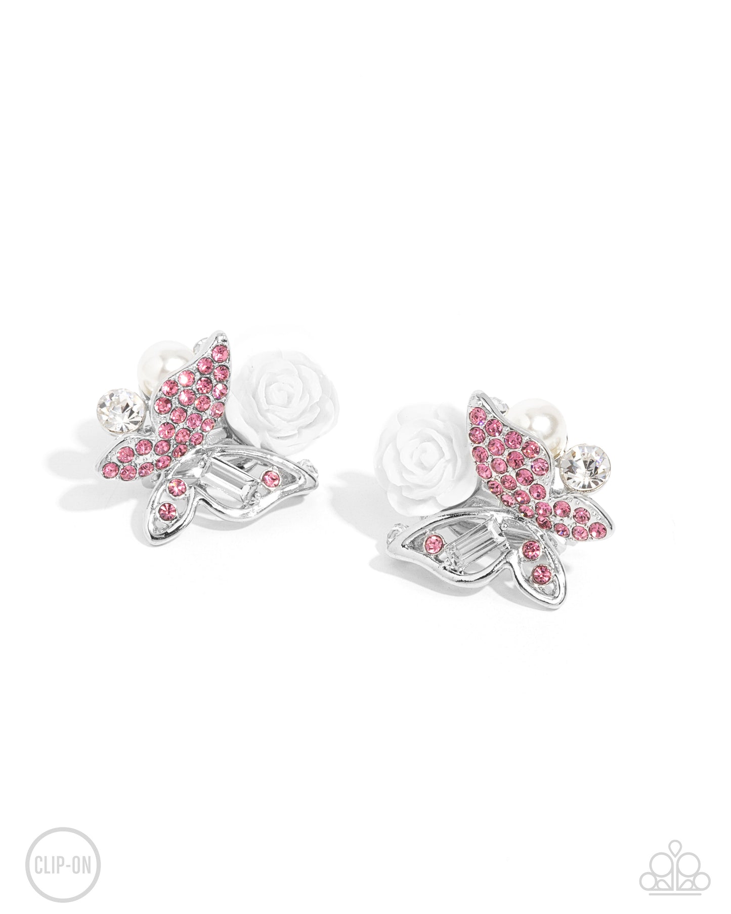 Fanciful Facade - pink - Paparazzi CLIP ON earrings