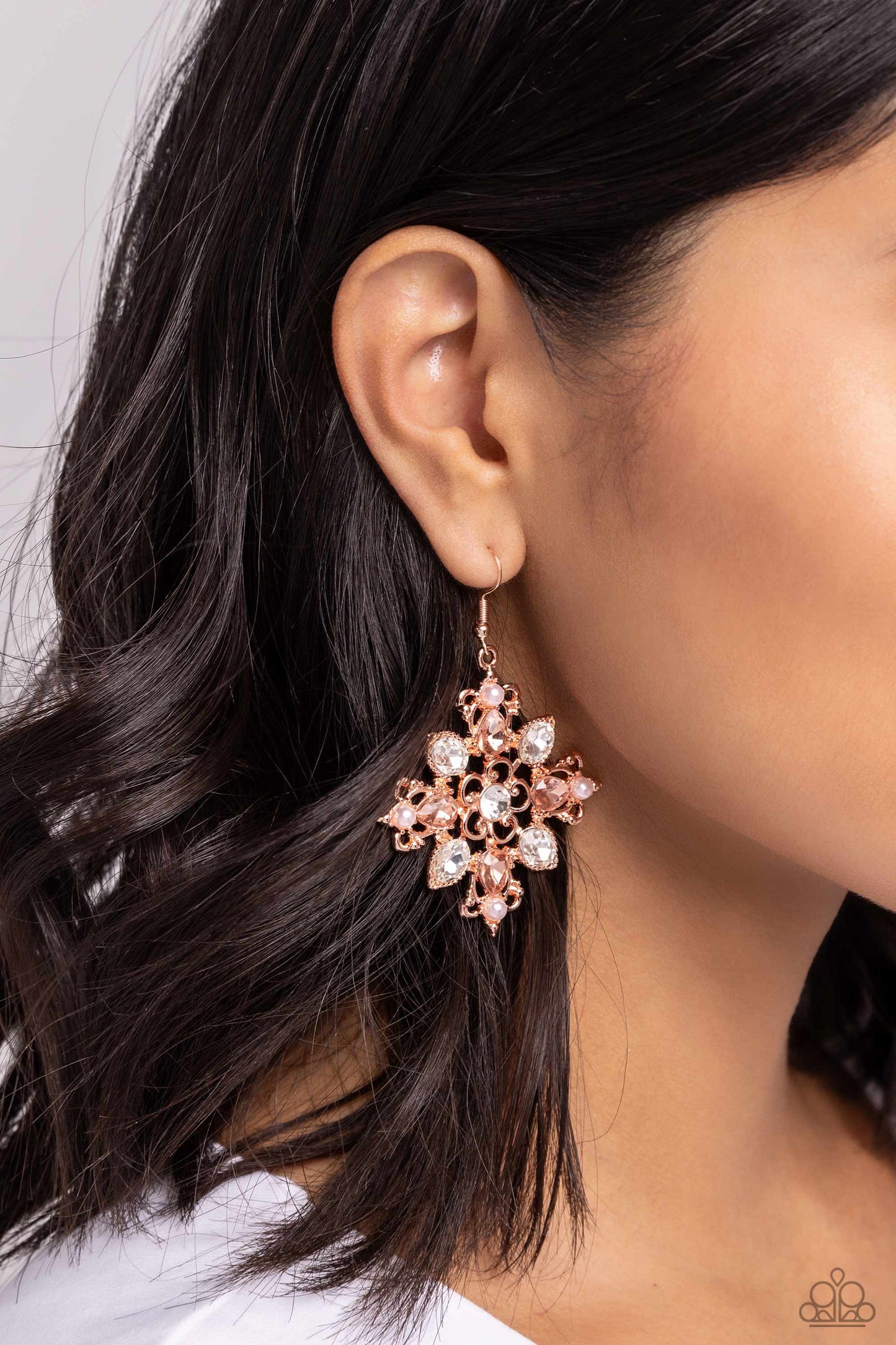 Fancy-Free Florals copper Paparazzi earrings – JewelryBlingThing