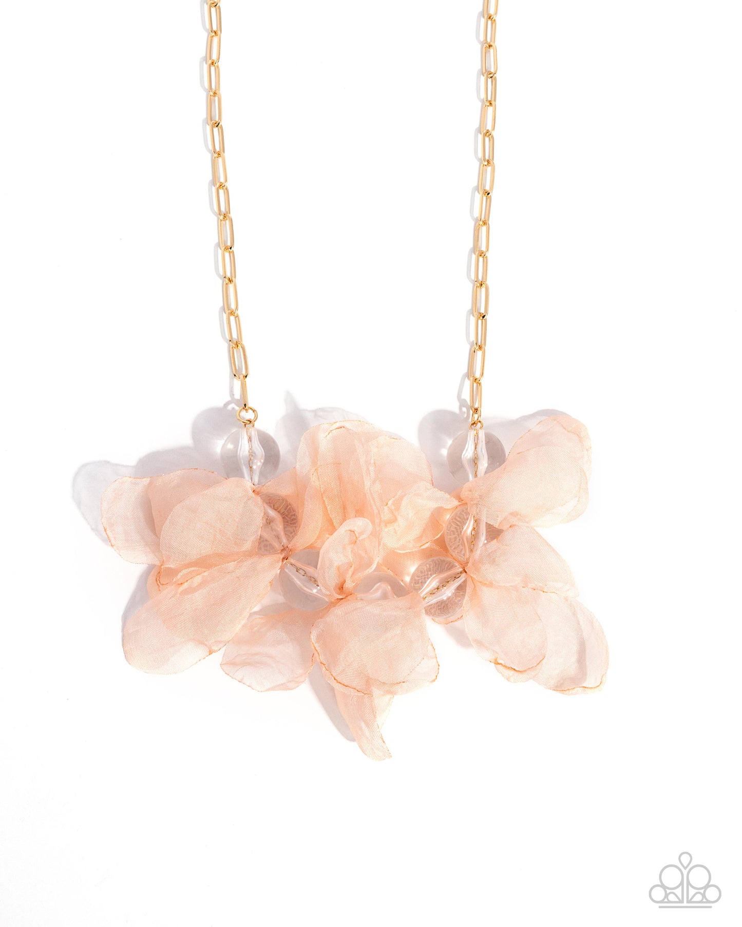 Fancy Fabric - gold - Paparazzi necklace