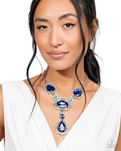 Fancy Formula - blue - Paparazzi necklace