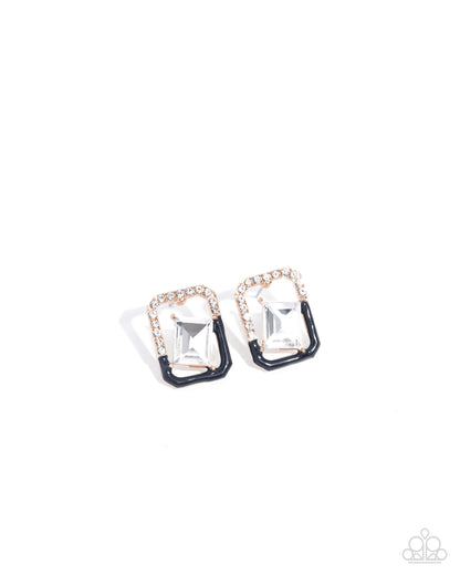 Fancy Framing - blue - Paparazzi earrings