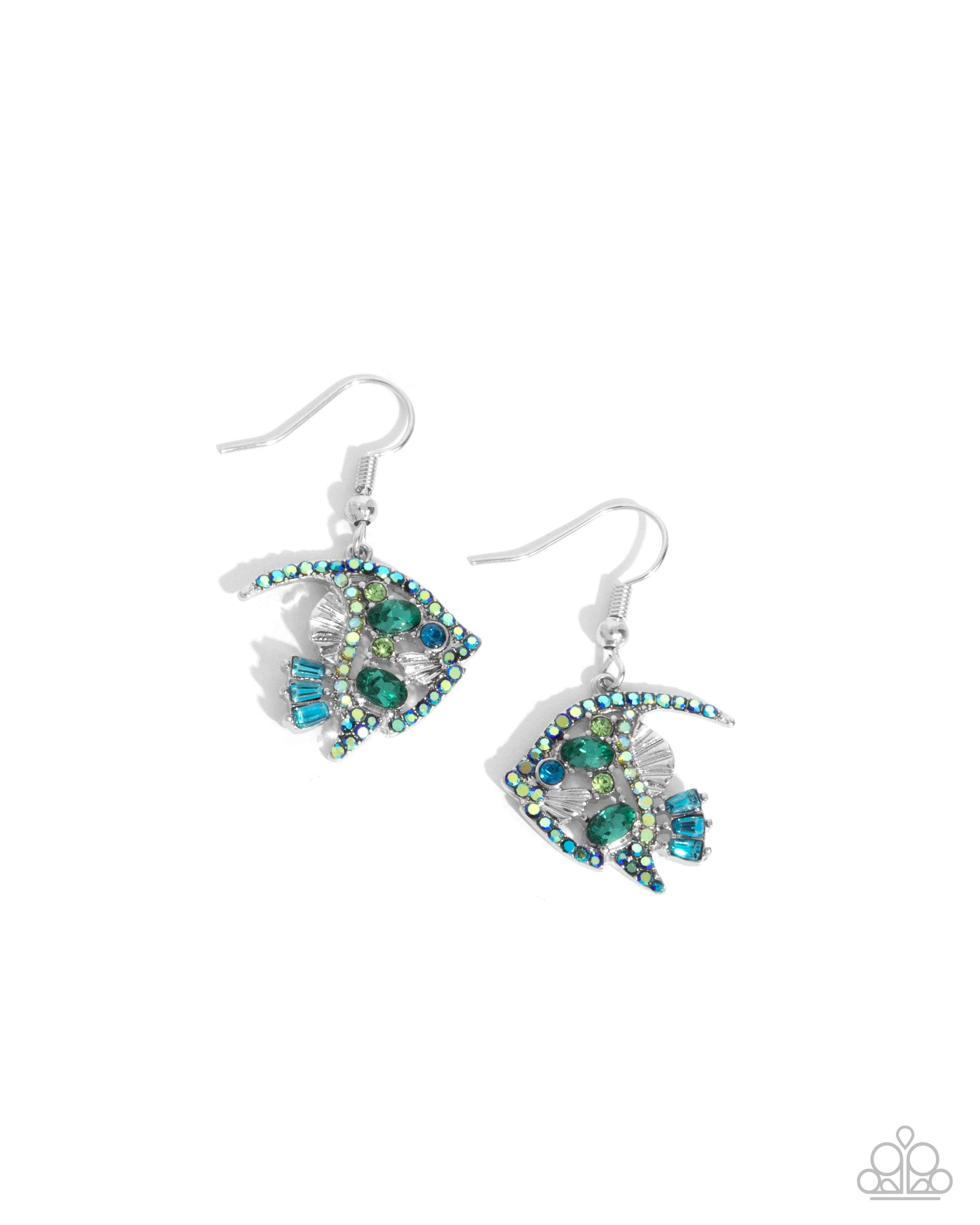 Fancy Free Fish - green - Paparazzi earrings